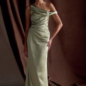 NWT Meshki Dalia Dress - Off Shoulder Satin Maxi Dress